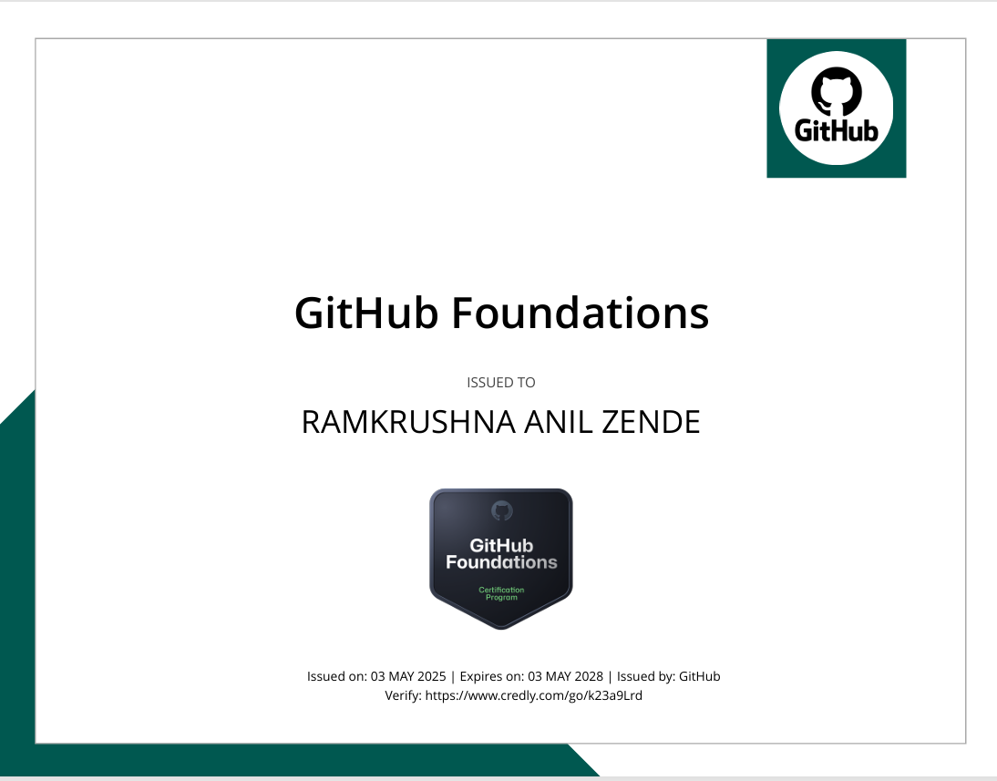 GitHub Certified:github foundation